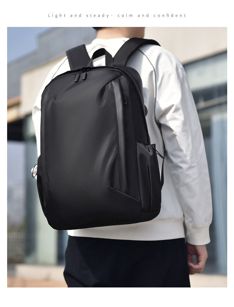 休闲男士双肩背包时尚简约防泼水大容量电脑背包商务旅行学生背包详情16