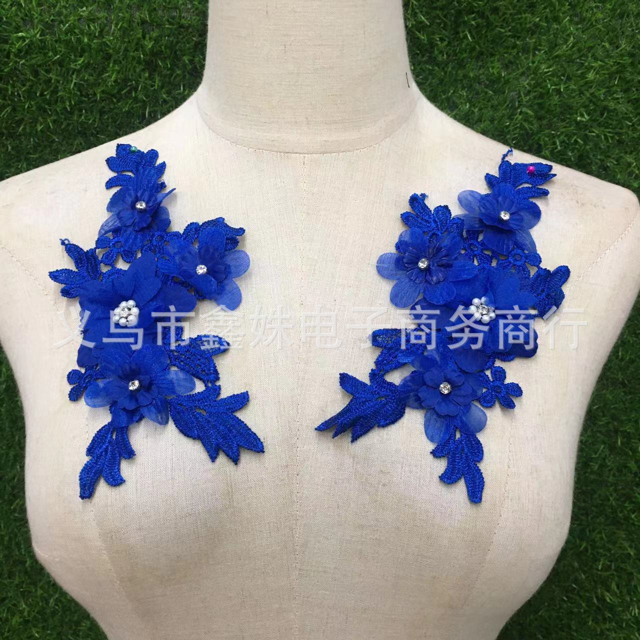 Export supply of lace flower patches in stock, lace pairs, embroidery, lace accessories, window decorations, diy performance costumes pic 1
