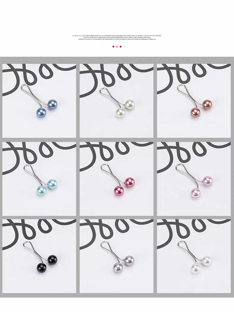 跨境珍珠U 头巾夹围巾扣珍珠丝巾夹围巾夹女士头巾别针胸针脖夹详情3