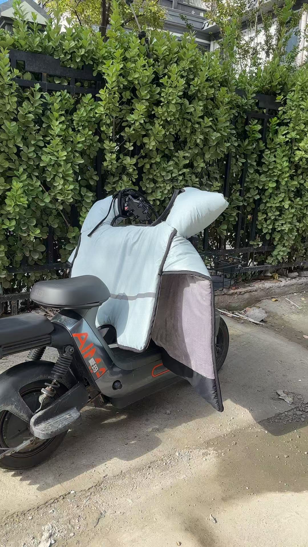 挡风被电动车冬季加绒加厚全包斗篷式电瓶摩托车防风防水加厚保暖详情3