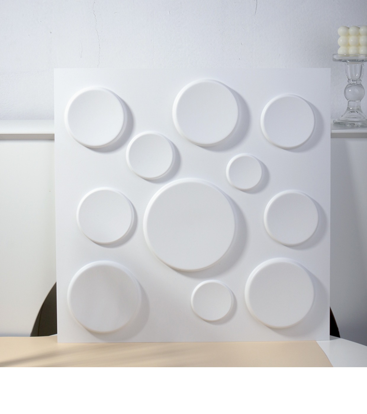 3D wall panel立体浮雕背景墙板贴客厅餐厅办公室民宿酒店KTV展厅遮丑墙壁PVC板跨境3D墙板绿生新材料详情16