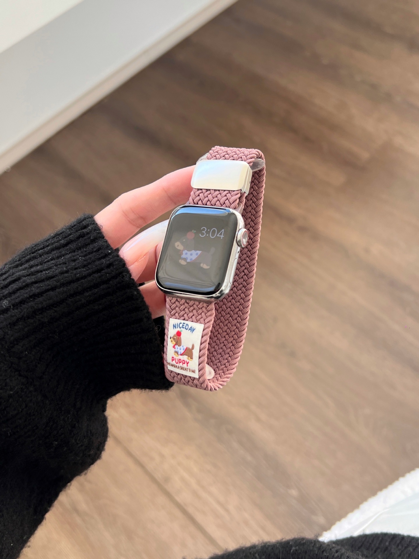 The puppy elastic woven nylon watch strap is suitable for the Apple Watch 10th generation 987654Ultra/SE pic 5