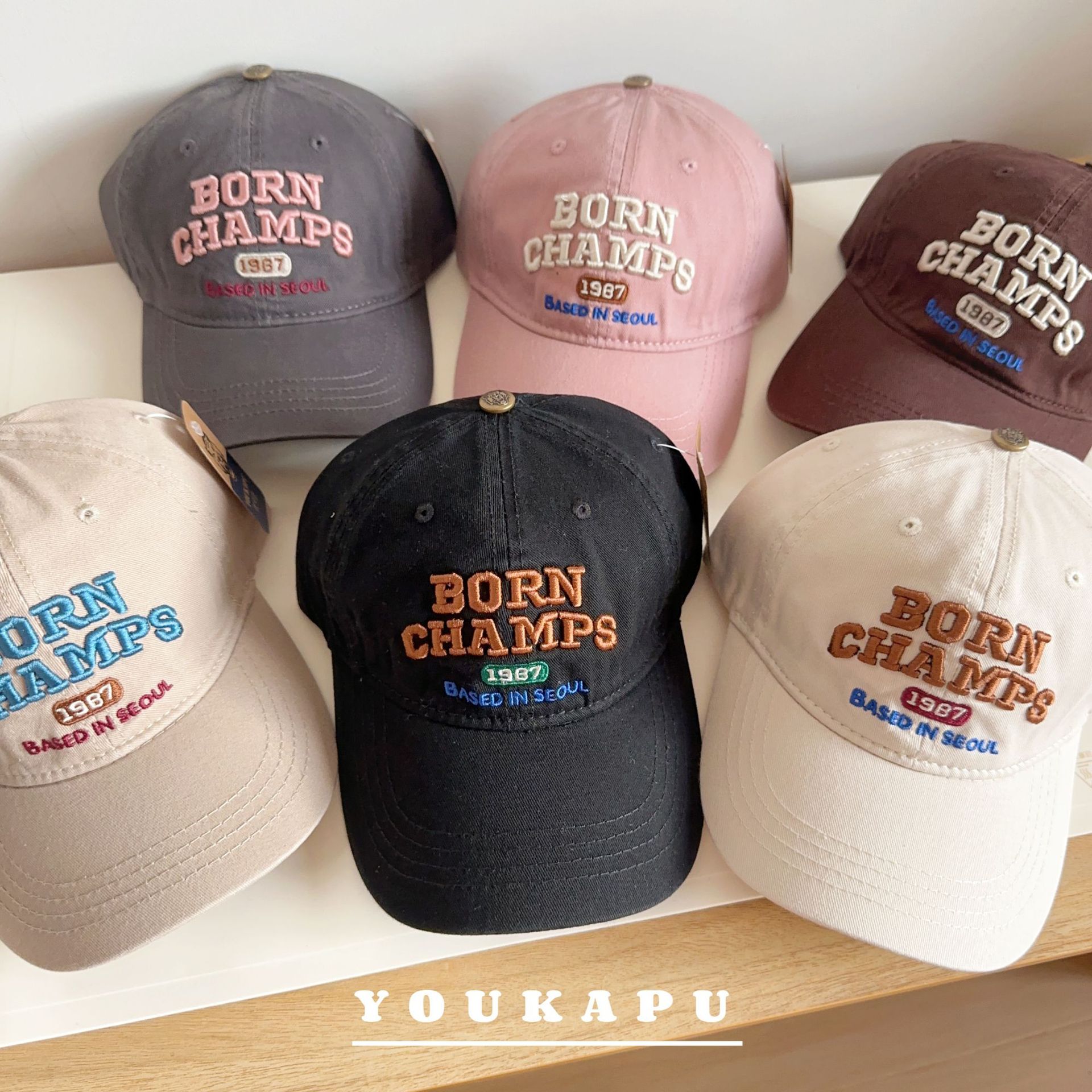 儿童鸭舌帽字母刺绣男童棒球帽时尚百搭春秋户外防晒宝宝遮阳帽潮详情3