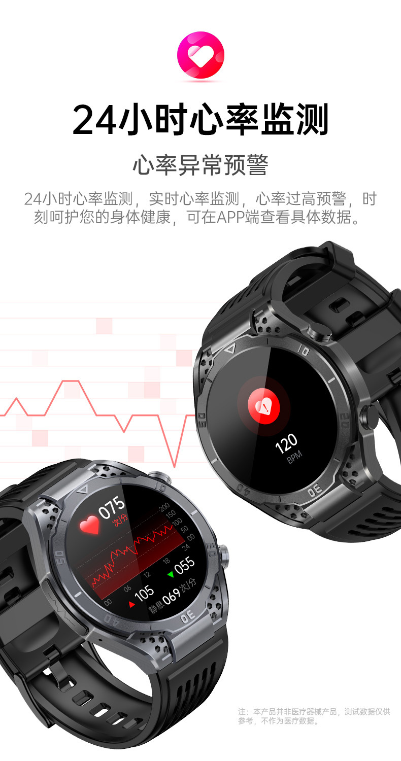 【AMOLED】智能手表测血糖无创尿酸血脂精准血压心电图多功能JA01详情13