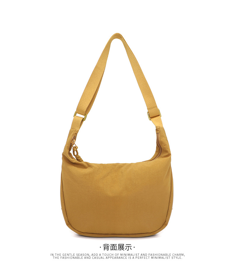 Japanese minimalist large-capacity crossbody bag for girls, 2024 new style student small crossbody bag, single-shoulder fabric bag, versatile dumpling bag for girls pic 14