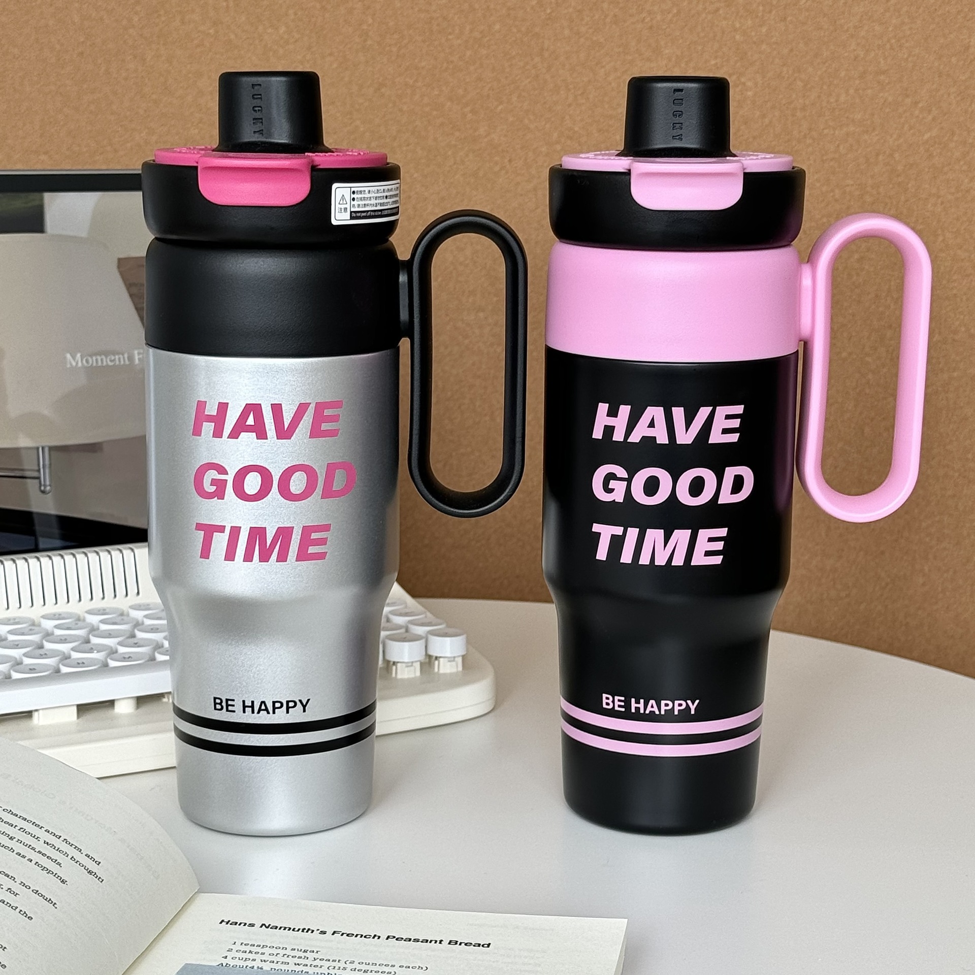 新款花语双饮保温杯女大容量冰霸杯学生高颜值茶漏不锈钢水杯子详情10