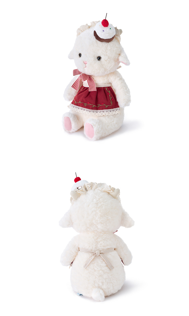 Wholesale of genuine and cute cartoon cake dresses, little sheep plush toys, soothing and sleeping dolls, and festival gifts pic 4