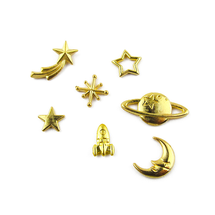 Starry sky six-pointed star sphere Cosmic alloy jewelry accessories diy phone case materials accessories Hair accessories clothing accessories pic 1