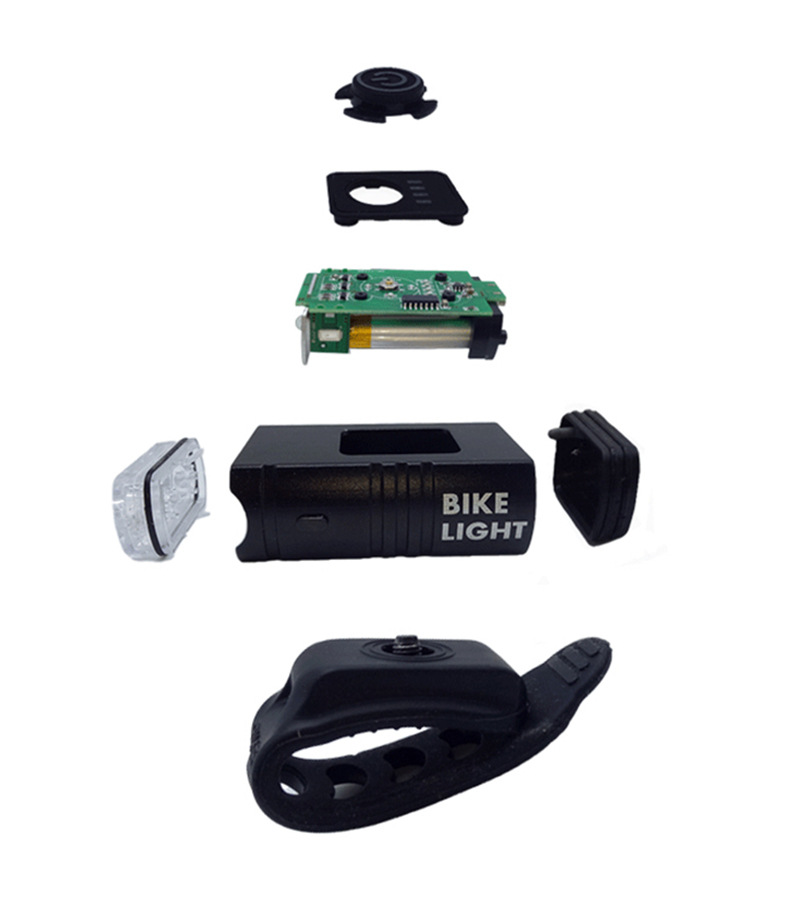 Dual T6 bicycle headlights, usb charging outdoor cycling lights, electric red light warning lighting, bicycle headlights for cycling pic 3