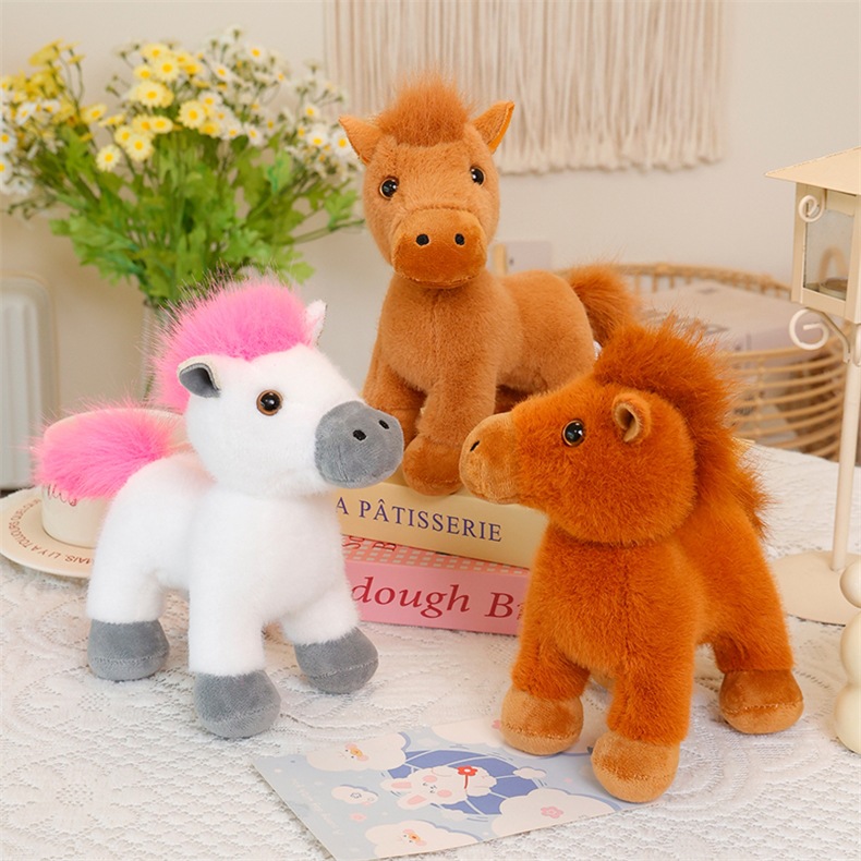 可旋转仿真小马可爱小马玩偶公仔毛绒玩具国潮玩具马年吉祥物娃娃女孩礼物详情16