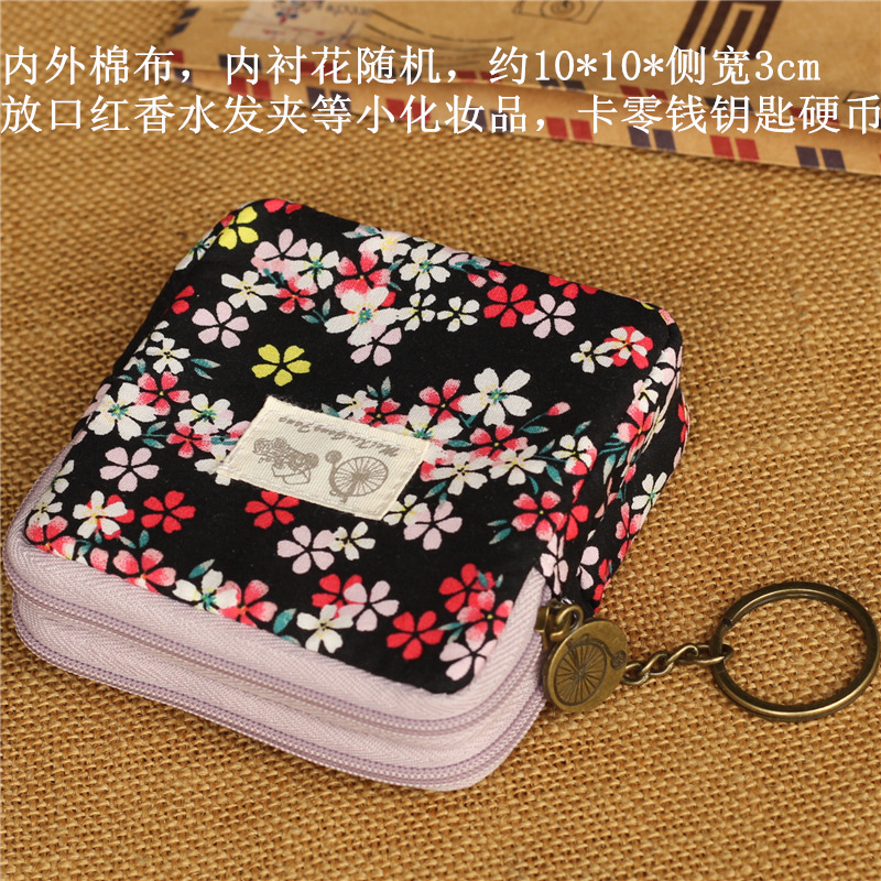 包邮小钱包零钱包韩国版拉链女式帆布艺可爱迷你硬币包耳机收纳袋详情5