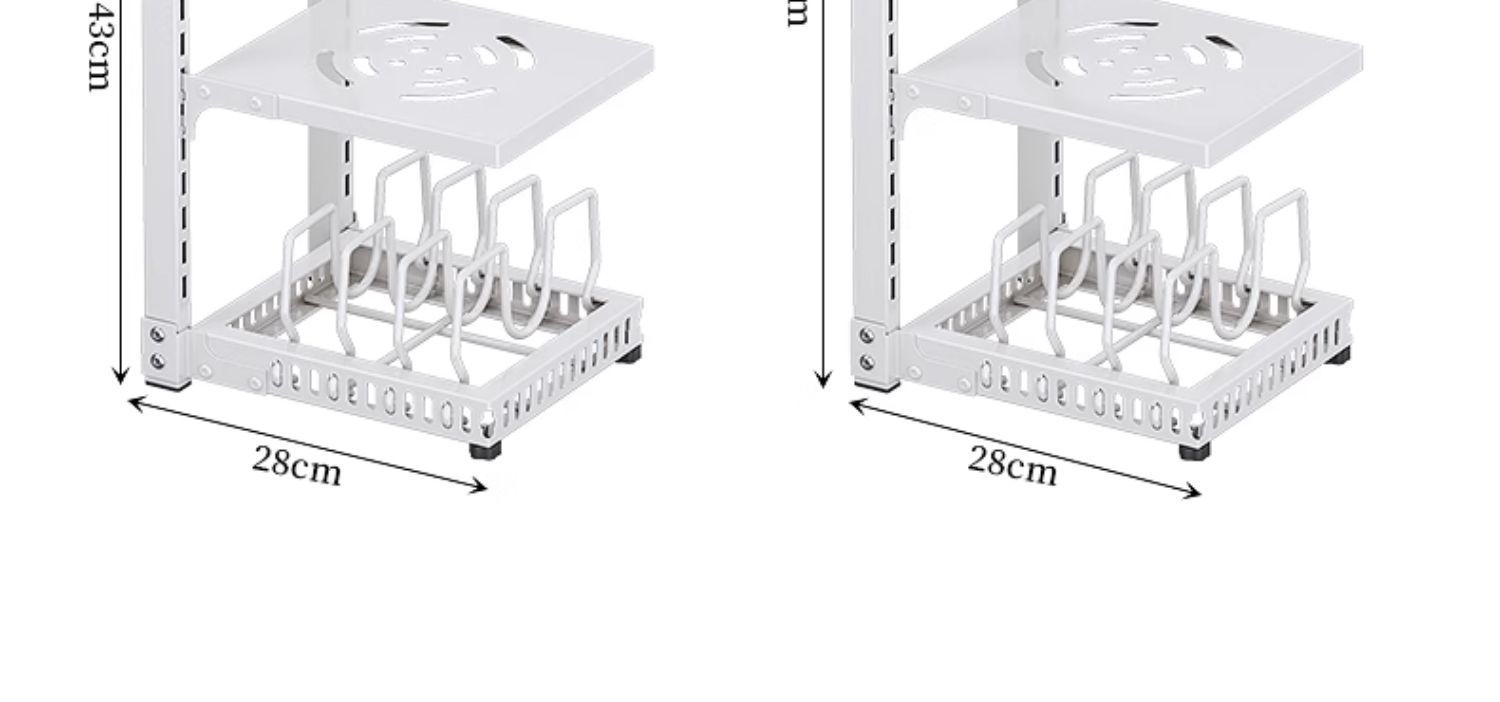 水槽下锅具置物架台面双杯放锅架跨境大锅平底锅收纳橱柜多层收纳详情33