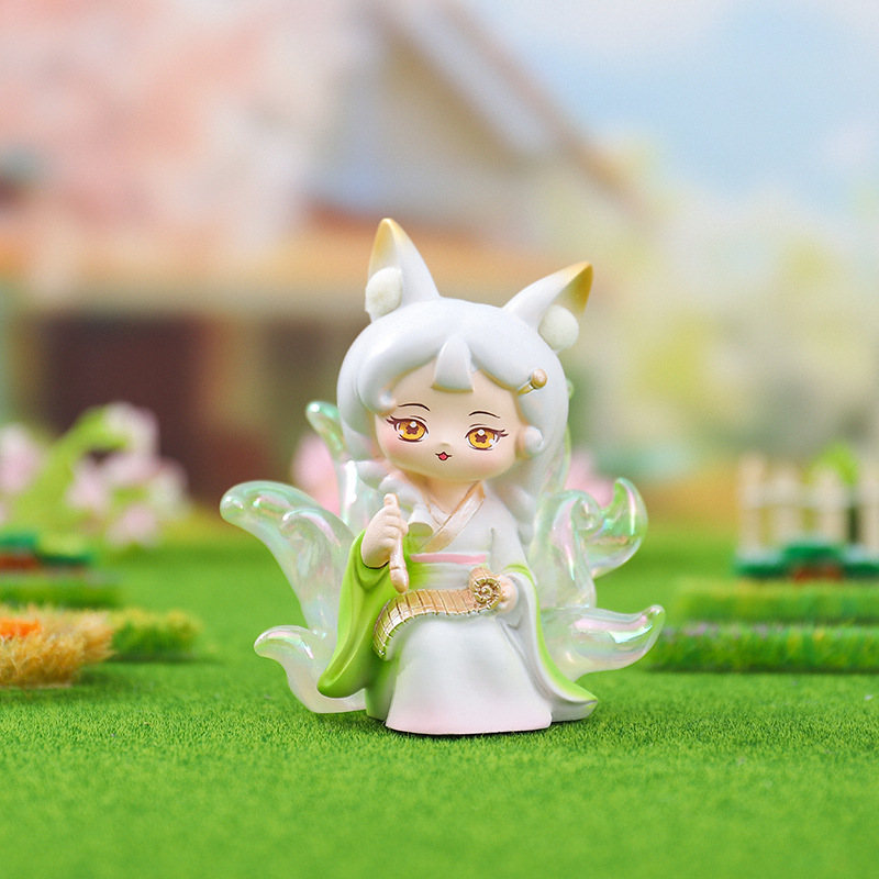 ins少女心九尾雅集网红手办青丘狐狸潮玩盲盒女生公仔小礼物批发详情23