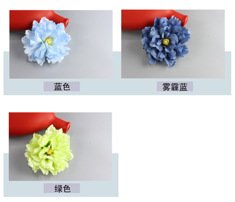 芙蓉牡丹仿真花头大号假花花束汉服配饰绢花草帽发卡办公文化园艺装饰详情4