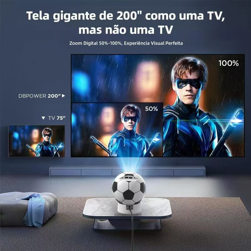 YS-Q8 Cross-border Export version World Cup Football Projector, Home Ultra-high-definition 4K electronic focusing, mobile phone screen projection 720P factory wholesale pic 13