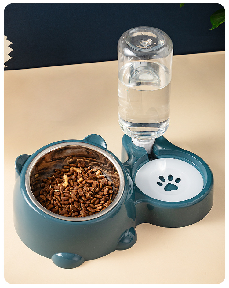 猫碗二合一饮水狗狗食盆水碗饭盆宠物用品猫咪碗宠物喝水喂食一体详情12