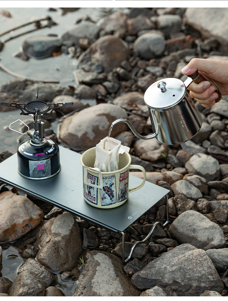 Koman SW-3 coffee hand-brewed pot, 304 stainless steel one-piece process, gooseneck narrow-mouthed pot, outdoor water bottle coffee pot pic 9