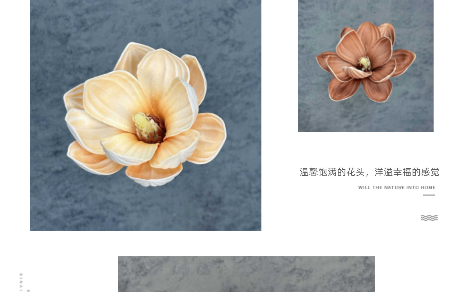 跨境仿真花EVA玉兰花头13cm手感头饰木棉花布置装饰假花摆件批发详情16