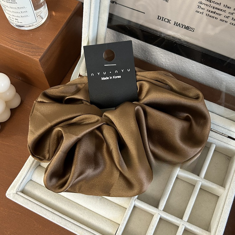 高品质复古超大18cm直径缎面大肠发圈气质时尚高级感肥肠发圈头绳详情9