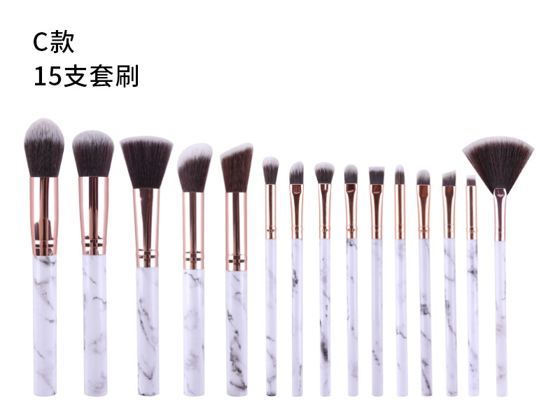 跨境彩妆刷套装大理石纹便携式10支化妆工具美妆护肤批发化妆用品详情12