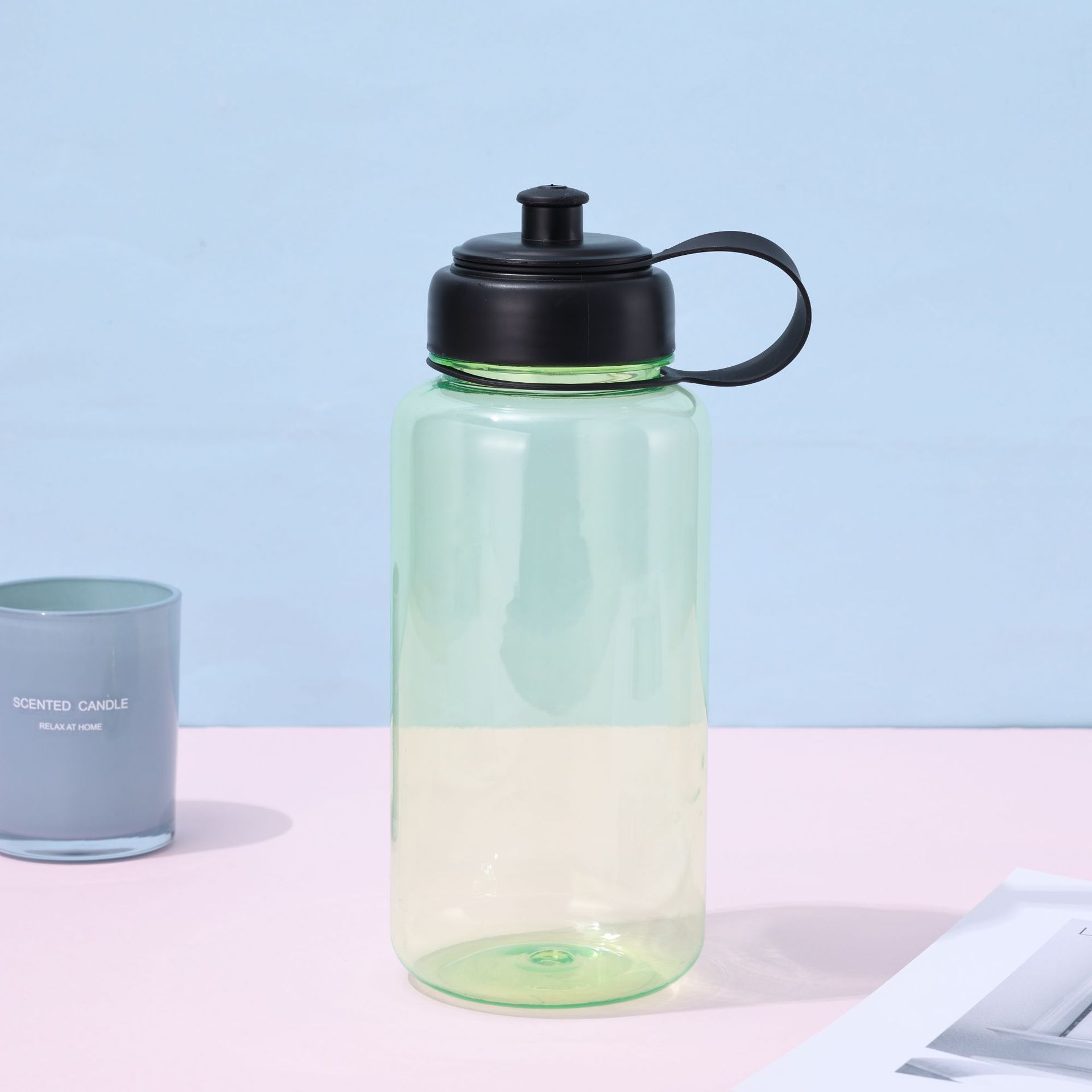 创意简约耐摔塑料水杯大容量运动直饮户外便携随手杯批发日用百货杯具保温瓶详情8