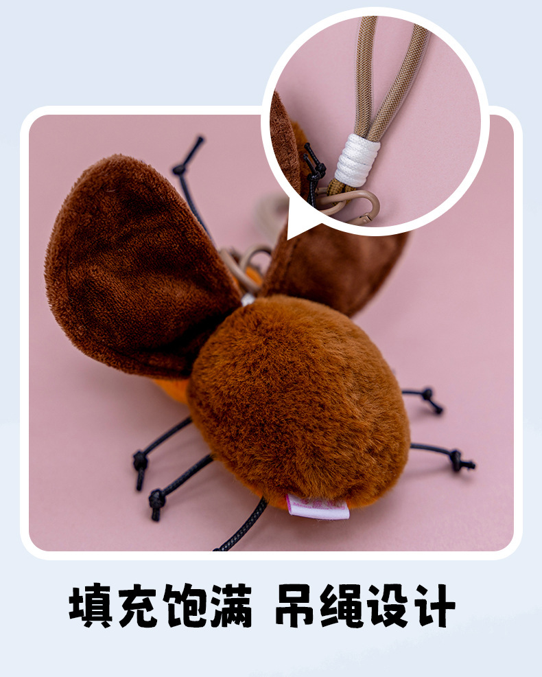 Insect plush hanging figurines, funny and fun, mosquitoes, flies, moths, mantises, realistic animals, in stock, trendy toys, wholesale pic 20