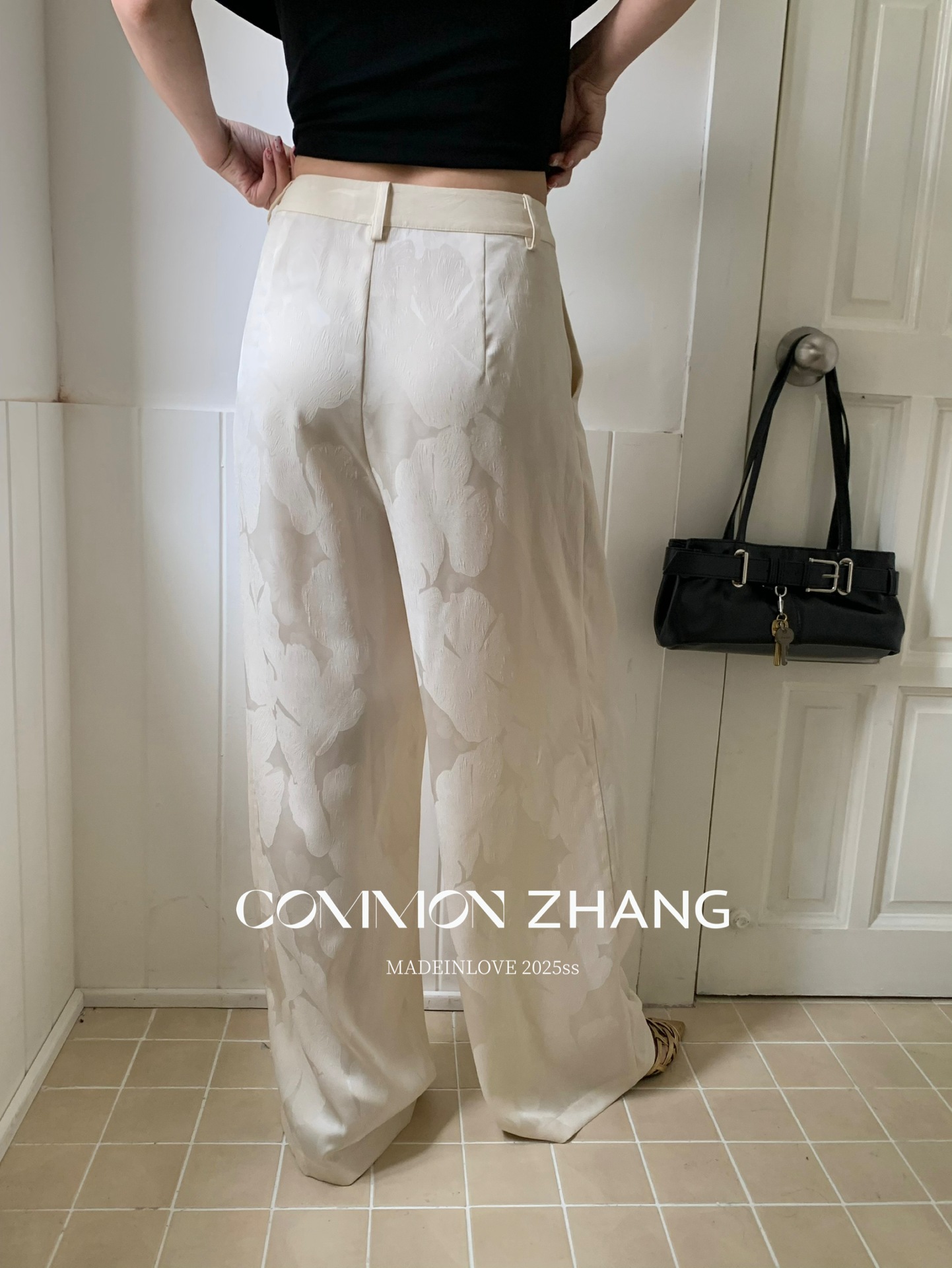 CZ ZHANG夏季韩版通勤时髦质感低腰阔腿垂感拖地百搭休闲裤B21335详情16