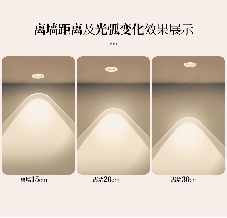 Zhongshan manufacturer wholesale Rainbow Small hill spotlights, embedded led living room ultra-thin downlights, anti-glare wall-washing lights pic 5