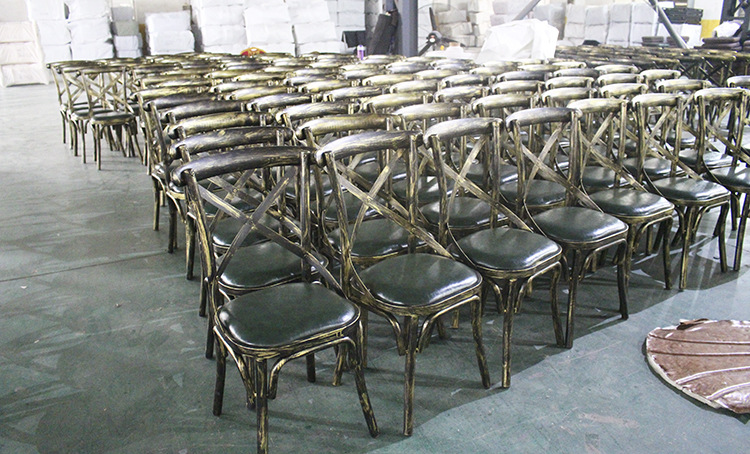 Star Outdoor wedding chairs, lawn wedding hotel cross-wood grain chairs, banquet soft packaging, event conference, restaurant backrest chairs pic 11