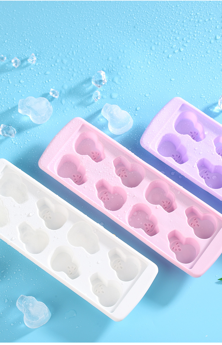 (New Style) Snowman ice cube mold, home ice-making soft rubber ice cube tray, ice-making box, frozen coffee and milk tea, internet-famous ice mold pic 9