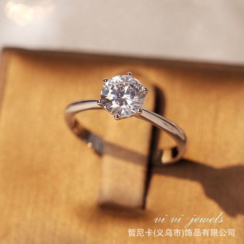 新款奢华婚戒钻戒情侣款对戒结婚戒指时尚简约活口可调节直播推荐详情13