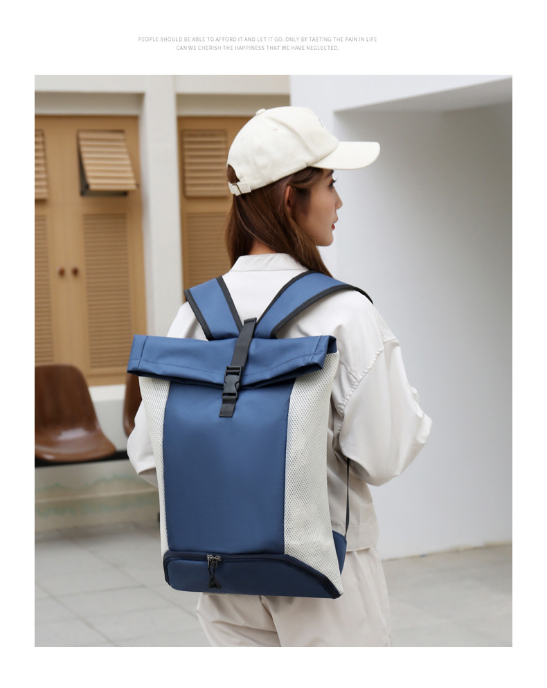 New large-capacity casual backpack, sports basketball bag, simple tutorial bag, commuting, business trip and fitness backpack pic 23
