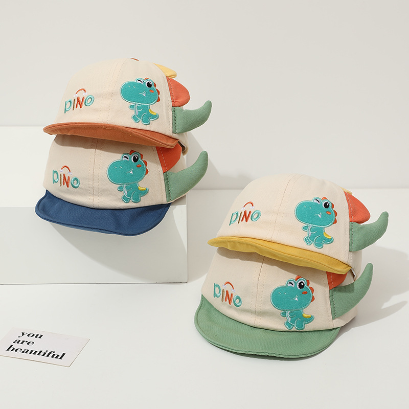 小恐龙宝宝鸭舌帽婴儿帽子春秋季男宝宝鸭舌帽可爱卡通遮阳童帽详情4