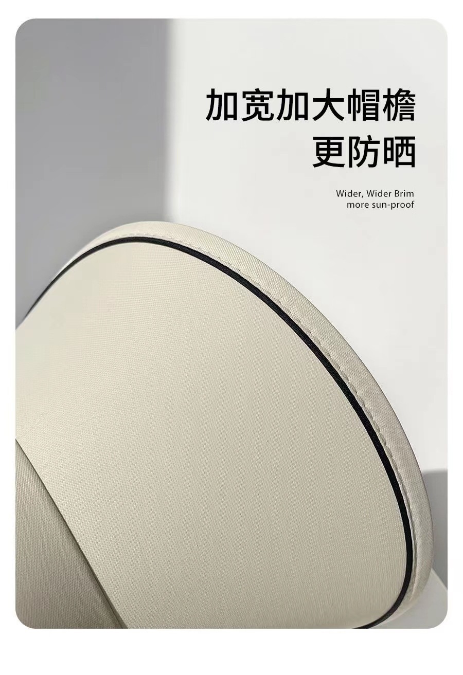 韩版uv空顶遮阳防晒帽子防紫外线大帽檐户外骑行防紫外线可折叠夏详情18