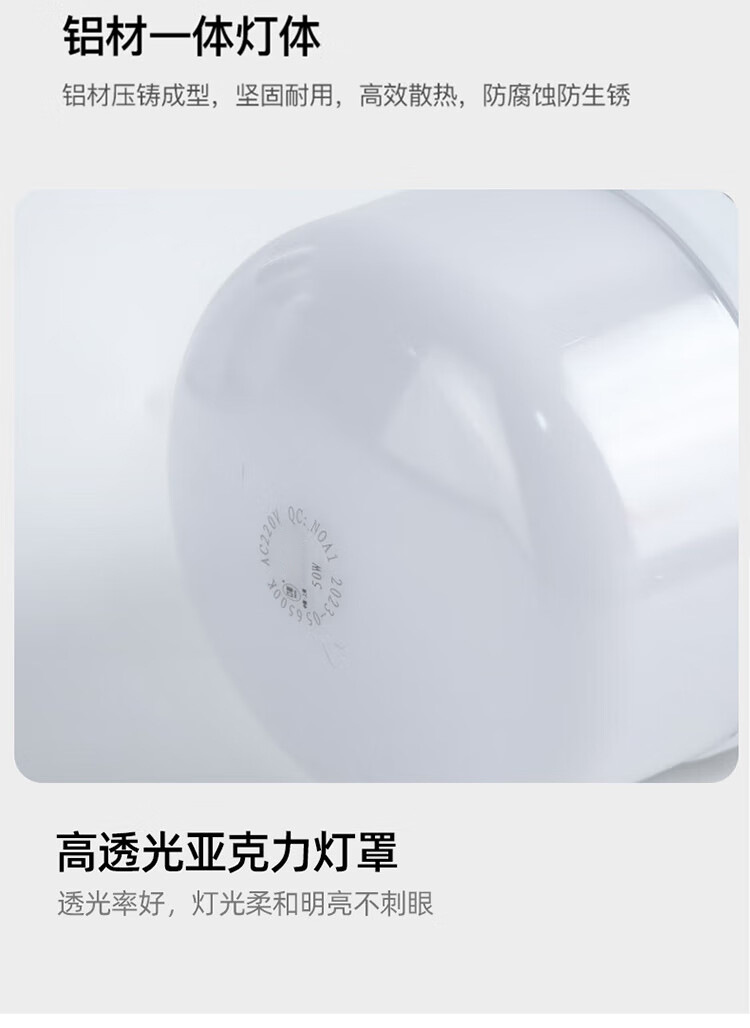 鳍片节能超亮LED灯泡螺口大功率e27球泡灯工厂照明灯厂房车间吊灯详情14
