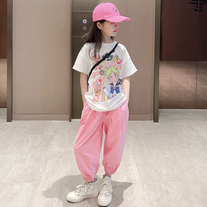 女童夏装2025新款短袖t恤夏款中大童洋气时髦衣服儿童夏季套装潮详情20