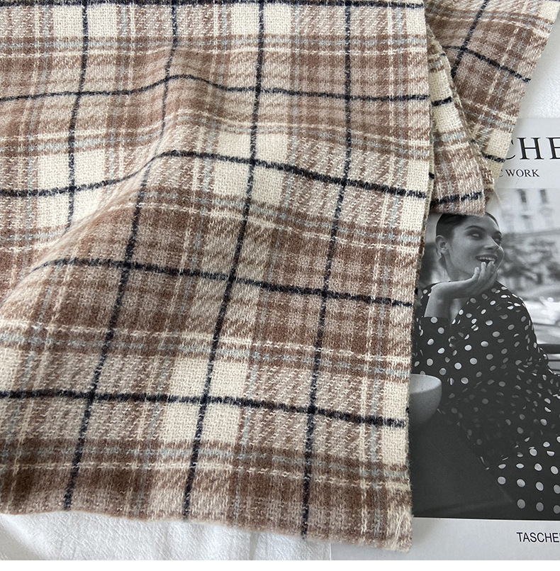 一件代发格子围巾女秋冬学生新款围脖韩系流苏高级氛围感保暖情侣百搭披肩地摊批发详情30