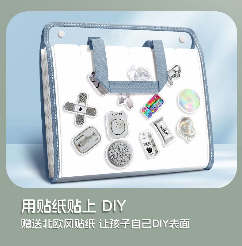 A4 high appearance level multi-layer transparent thickened document bag, large capacity test paper holder, storage book folder, portable organ bag pic 13