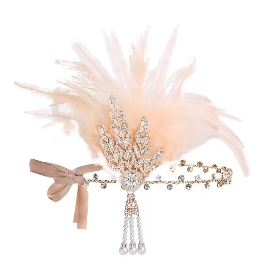 The black feather headband for the female Halloween party at the 1920s Masquerade is now in hot stock on Amazon pic 2