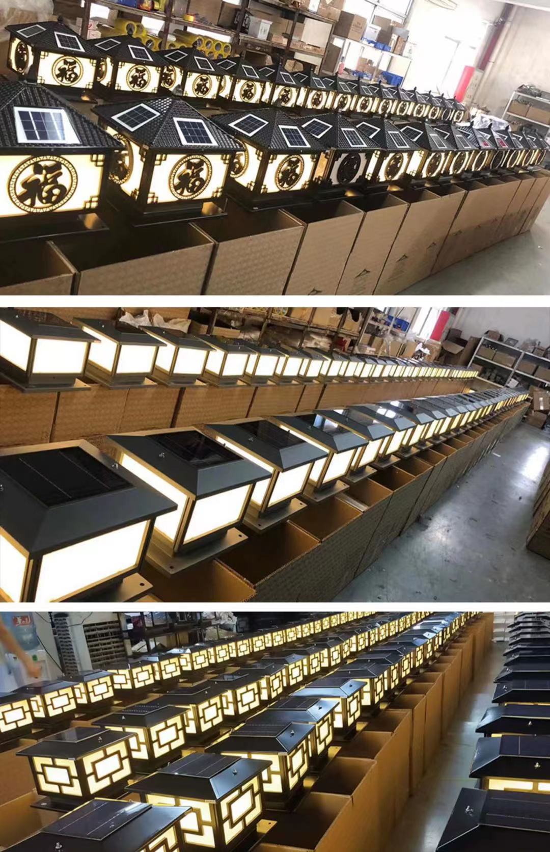 Solar outdoor garden lights, new cross-border export style, villa storefront, fence, fence, lawn, column head lights pic 6