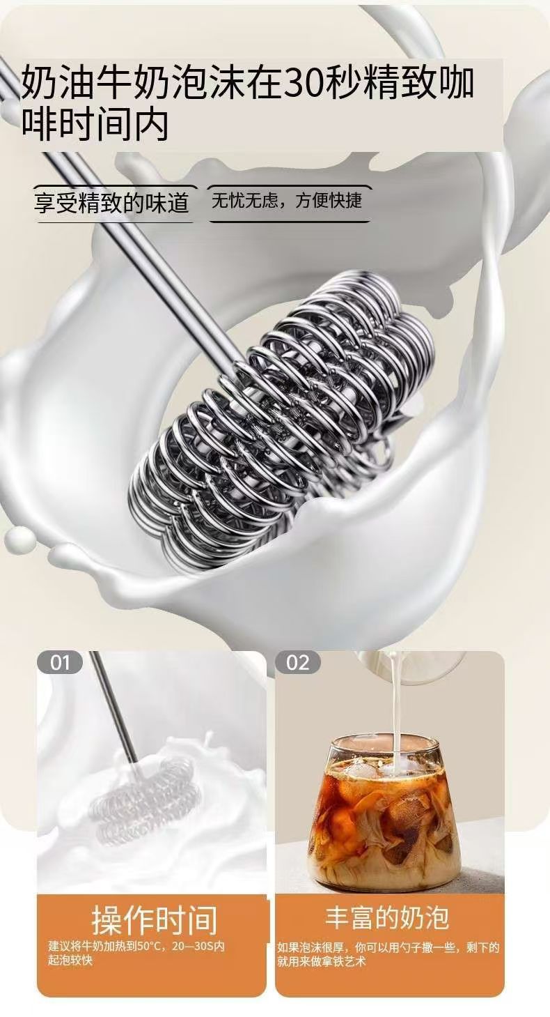 Home wireless mini electric egg beater, handheld cream whipping wonder, milk frother, cappuccino-specific blender, a great helper for easy baking pic 5