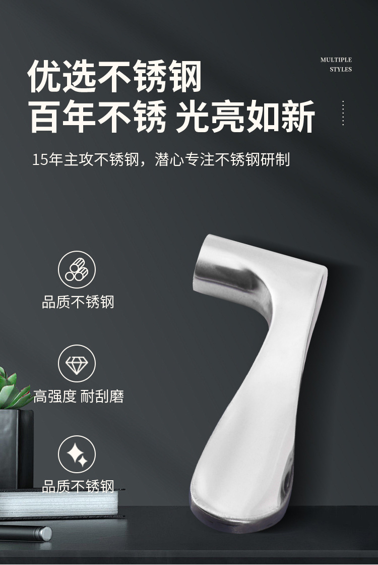 门把手手柄门锁卫生间通用型卧室家用室内房门厕所木门手把柄配件详情3