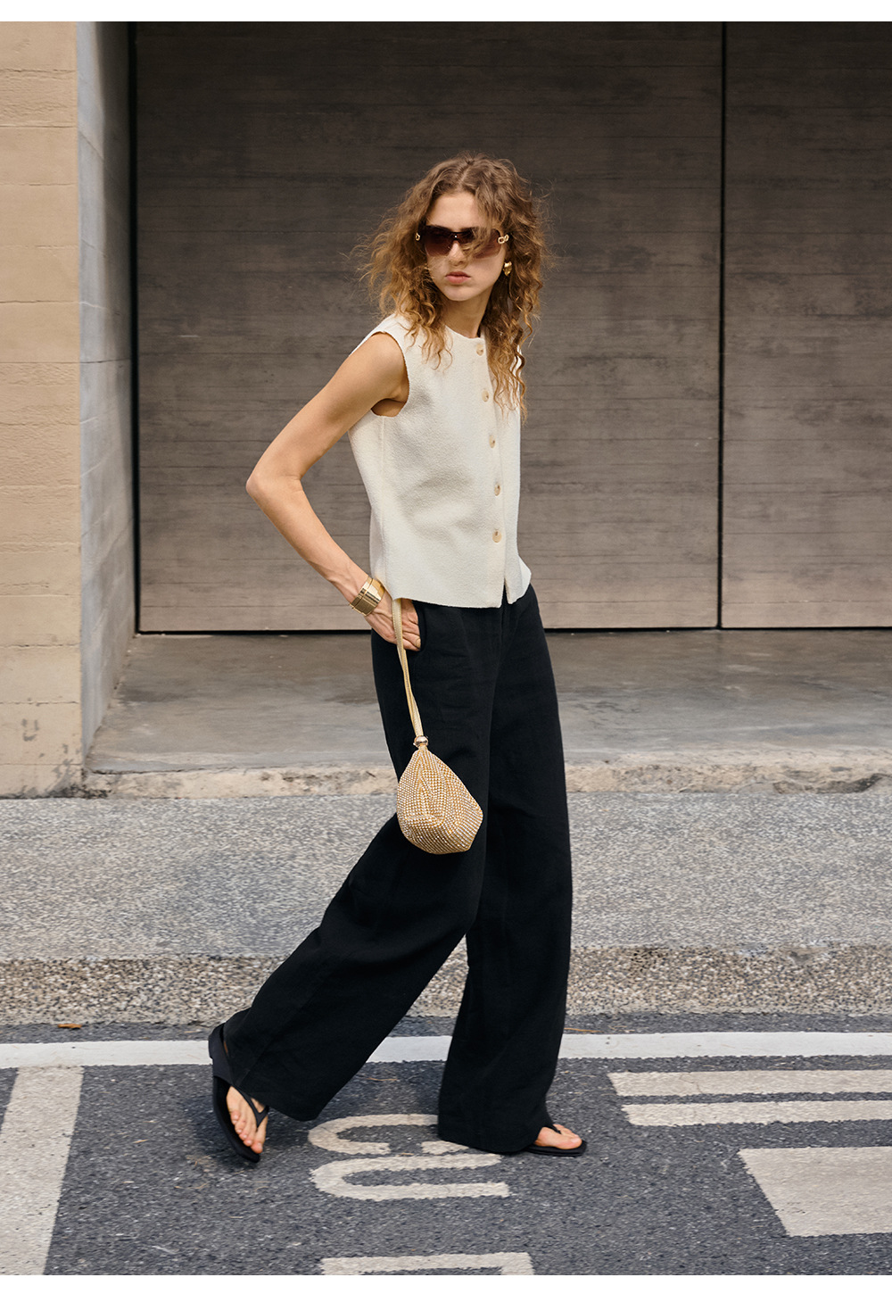 Linen loose straight-leg pants for commuting, long pants with a high-quality feel for old money, high-waisted fashionable linen casual pants for women in spring and summer pic 35