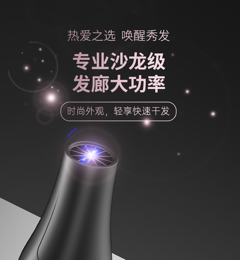 电吹风机家用蓝光冷热风大功率宿舍学生发型师专用跨境电商吹风筒详情2