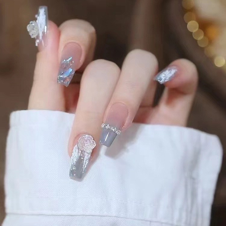 Nail patches, false nails, 2024 new style whitening nail patches, popular wearable nail patches, wearable detachable nail patches pic 10
