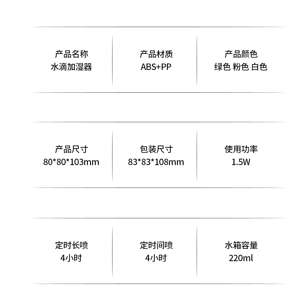 迷你车载水滴彩蛋加湿器USB彩灯家用桌面空气静音小型加湿器批发详情14