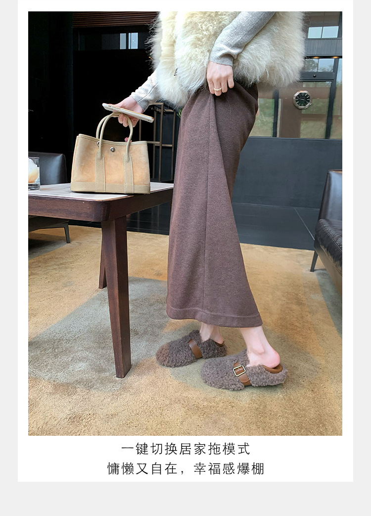 Warm and cozy plush slippers for women, winter home cotton slippers, warm and comfortable, anti-slip thick-soled plush slippers for women pic 12