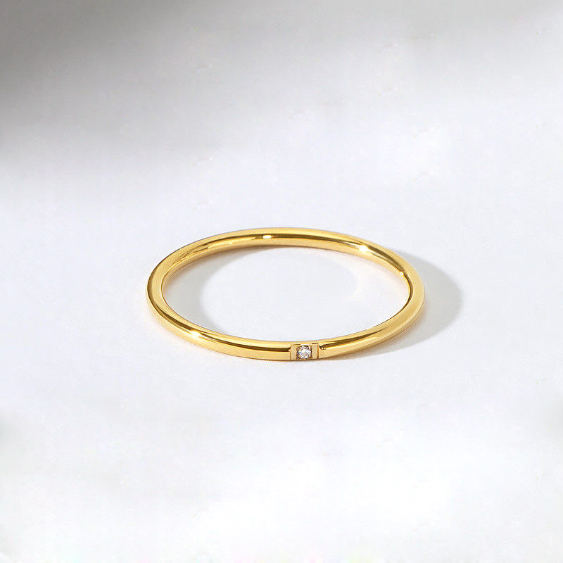 跨境钛钢戒指情侣对戒简约极细食指镶钻尾戒素圈戒指不锈钢饰品详情6