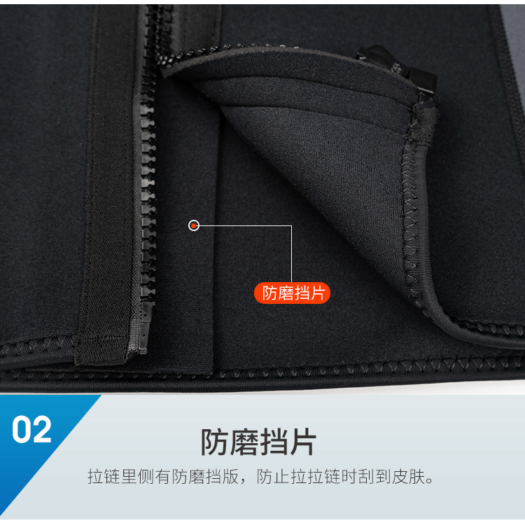 亚马逊潜水服3MM长袖分体保暖潜水衣欧美大码浮潜冬泳防寒冲浪服详情17