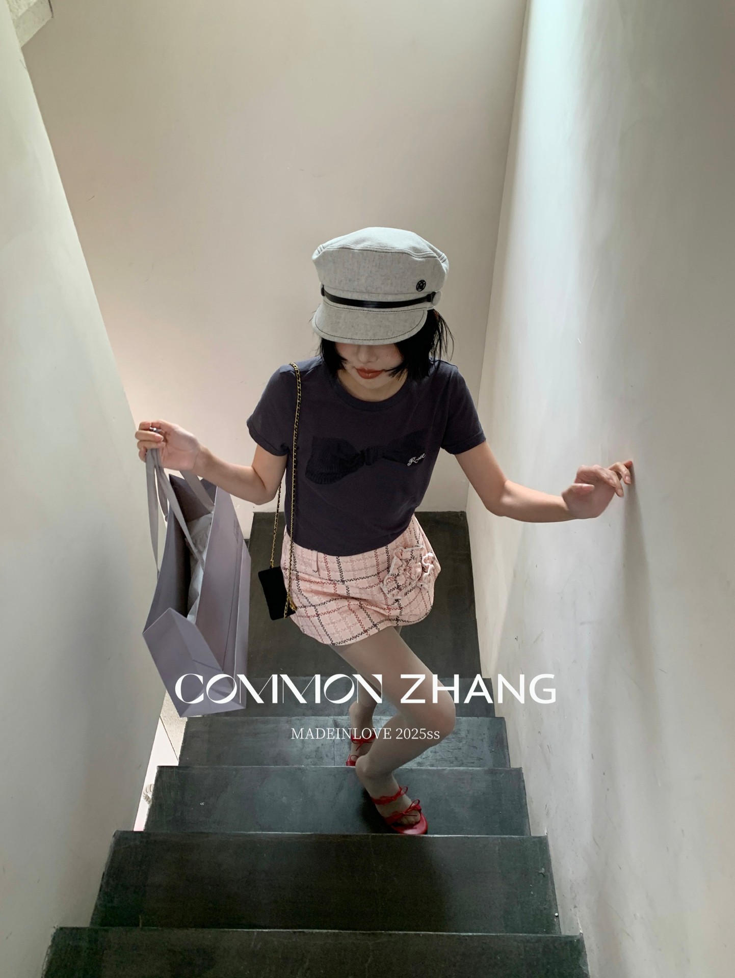 CZ ZHANG Summer Korean Style laid-back Casual Versatile Bow Print Letter Embroidery short-sleeved T-shirt B20639 pic 30